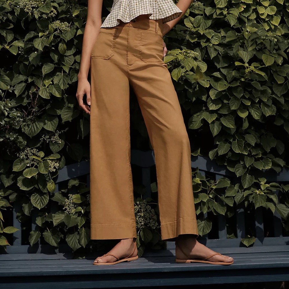 Anthropologie Colette Cropped Wide Leg Pants - 27